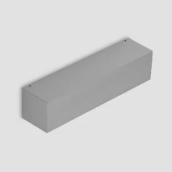 Aplique LED para exterior Lucande Lengo, 25 cm, plateada, luz hacia abajo,