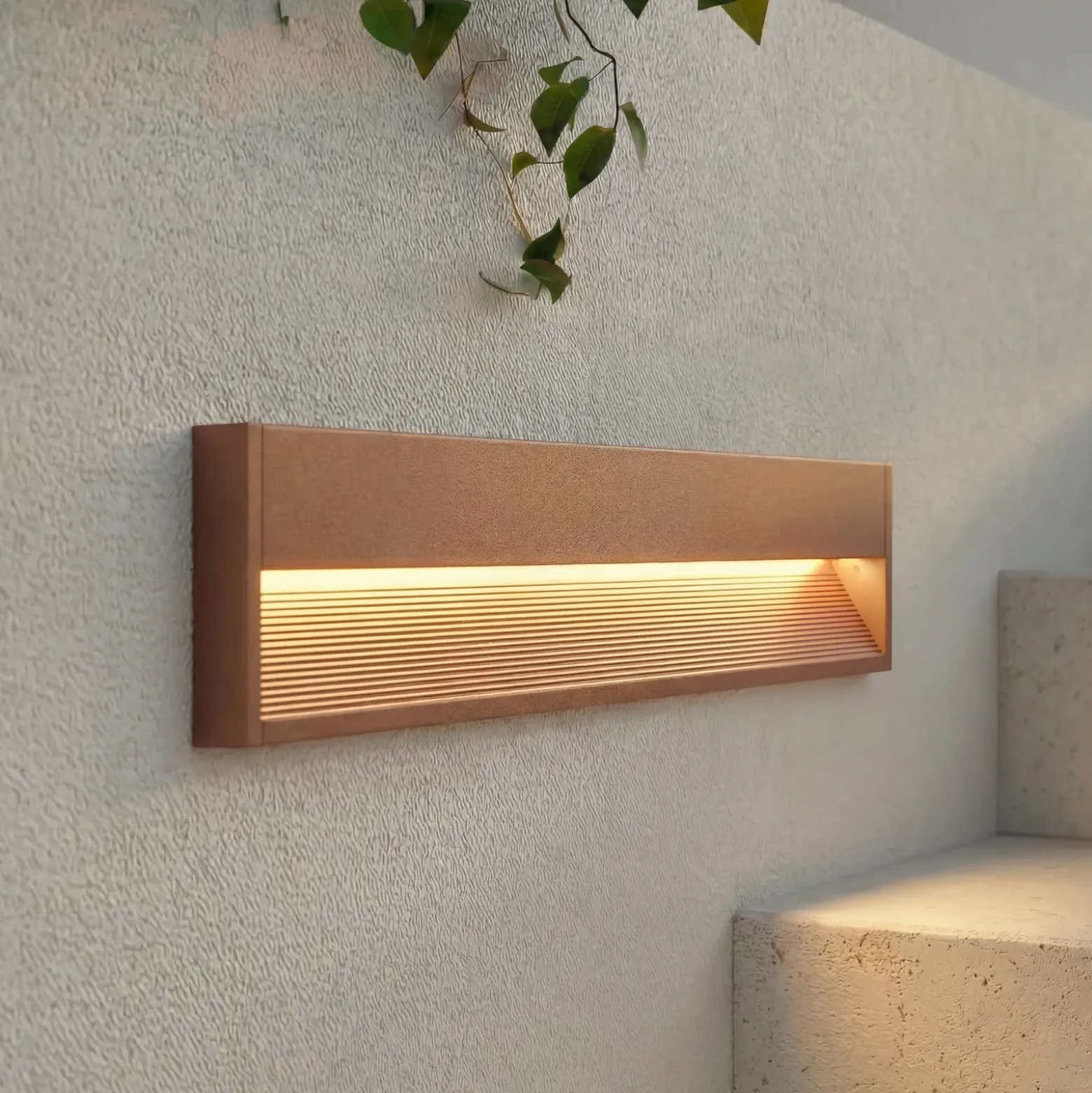 Aplique LED para exterior Lucande Trevin, 60 cm, IP65, aluminio