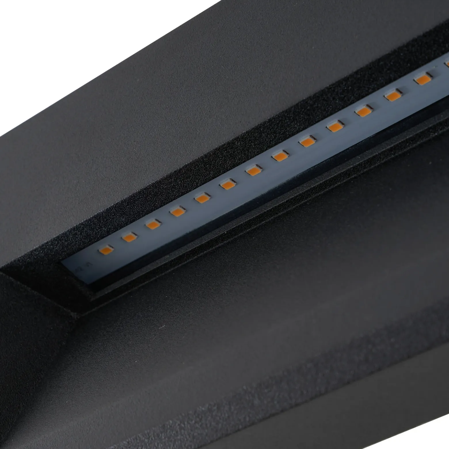 Aplique LED para exterior Lucande Weno, negro, aluminio, IP65