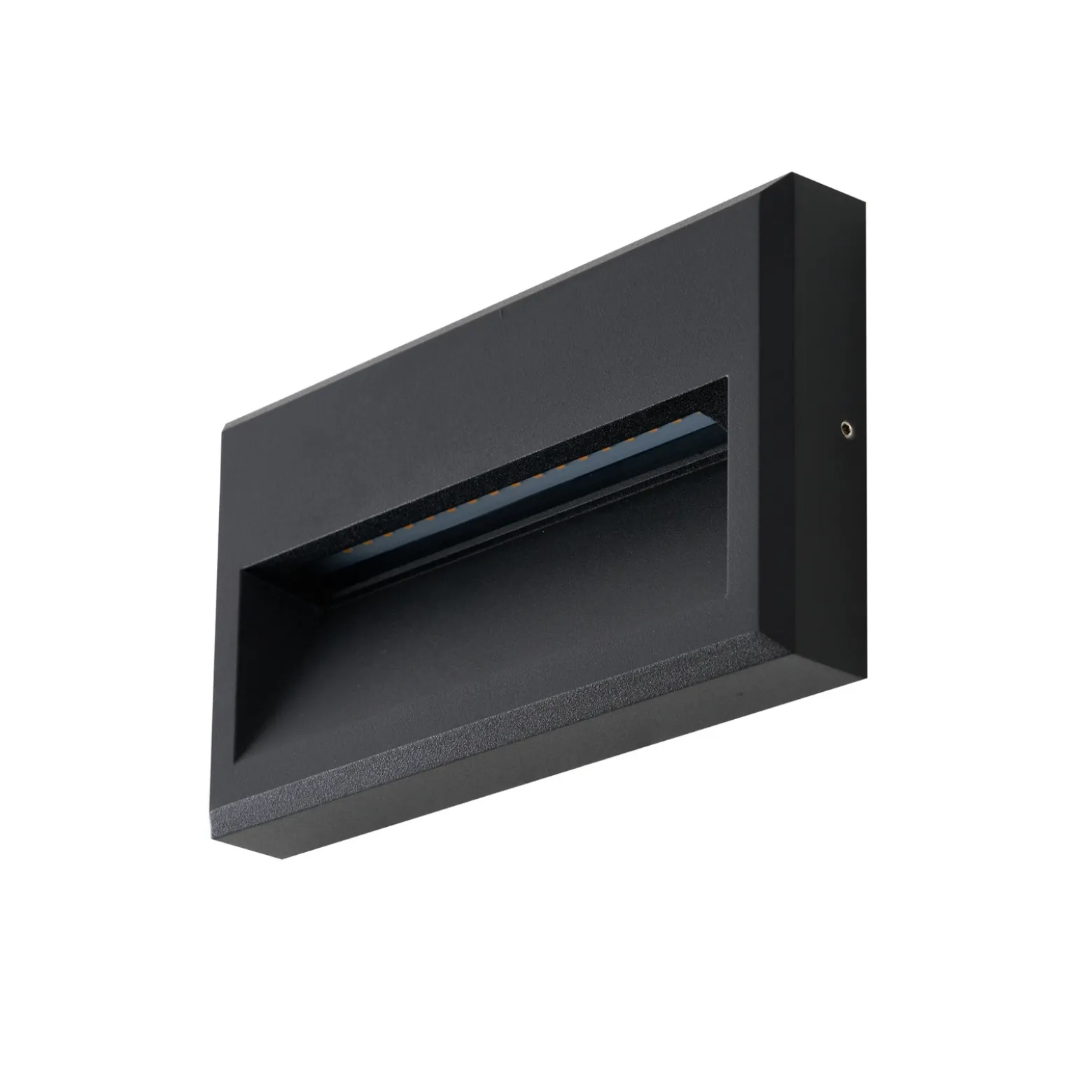 Aplique LED para exterior Lucande Weno, negro, aluminio, IP65