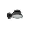 Aplique LED para exterior Lucande Moena, negra, de metal, IP44