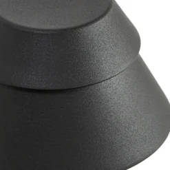 Aplique LED para exterior Lucande Moena, negra, de metal, IP44