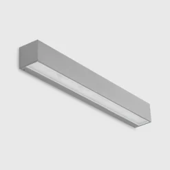 Aplique LED para exterior Lucande Lengo, 50 cm, plateada, hacia abajo, 3000 K