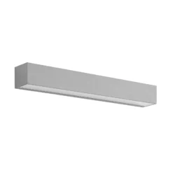Aplique LED para exterior Lucande Lengo, 50 cm, plateada, hacia abajo, 3000 K