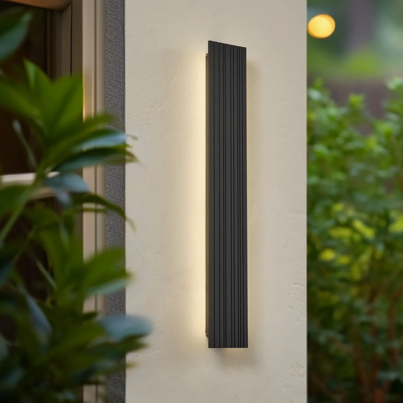 Aplique LED para exterior Lucande Melira, longitud 60 cm, antracita