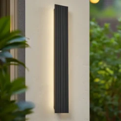 Aplique LED para exterior Lucande Melira, longitud 60 cm, antracita