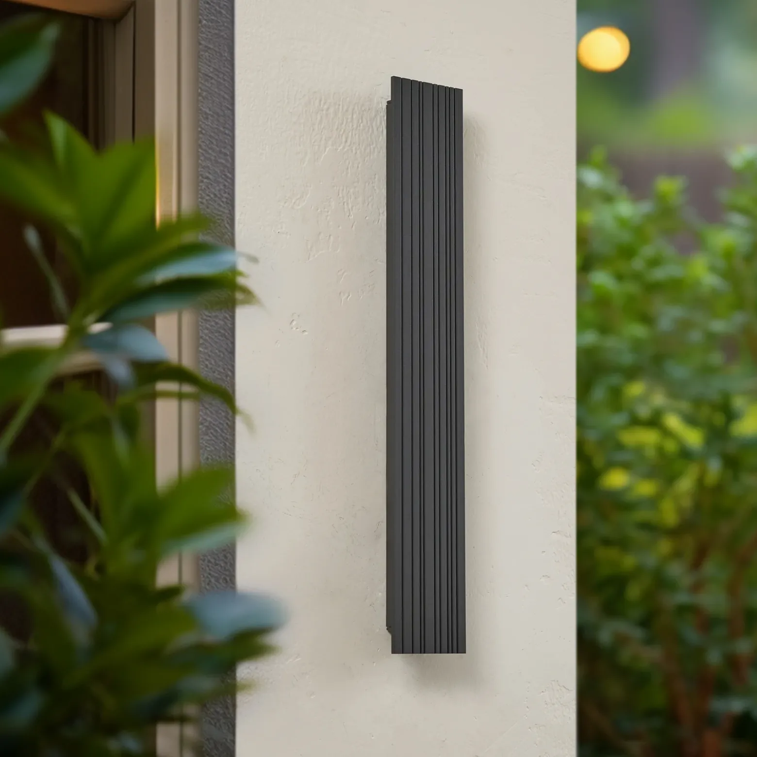 Aplique LED para exterior Lucande Melira, longitud 60 cm, antracita