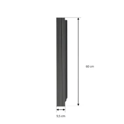 Aplique LED para exterior Lucande Melira, longitud 60 cm, antracita