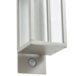 Aplique LED para exterior Lucande Ferdinand, gris piedra, con sensor