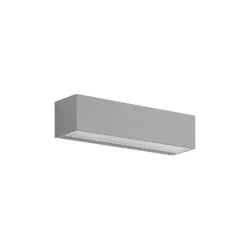 Aplique LED para exterior Lucande Lengo, 25 cm, plateada, luz hacia arriba y