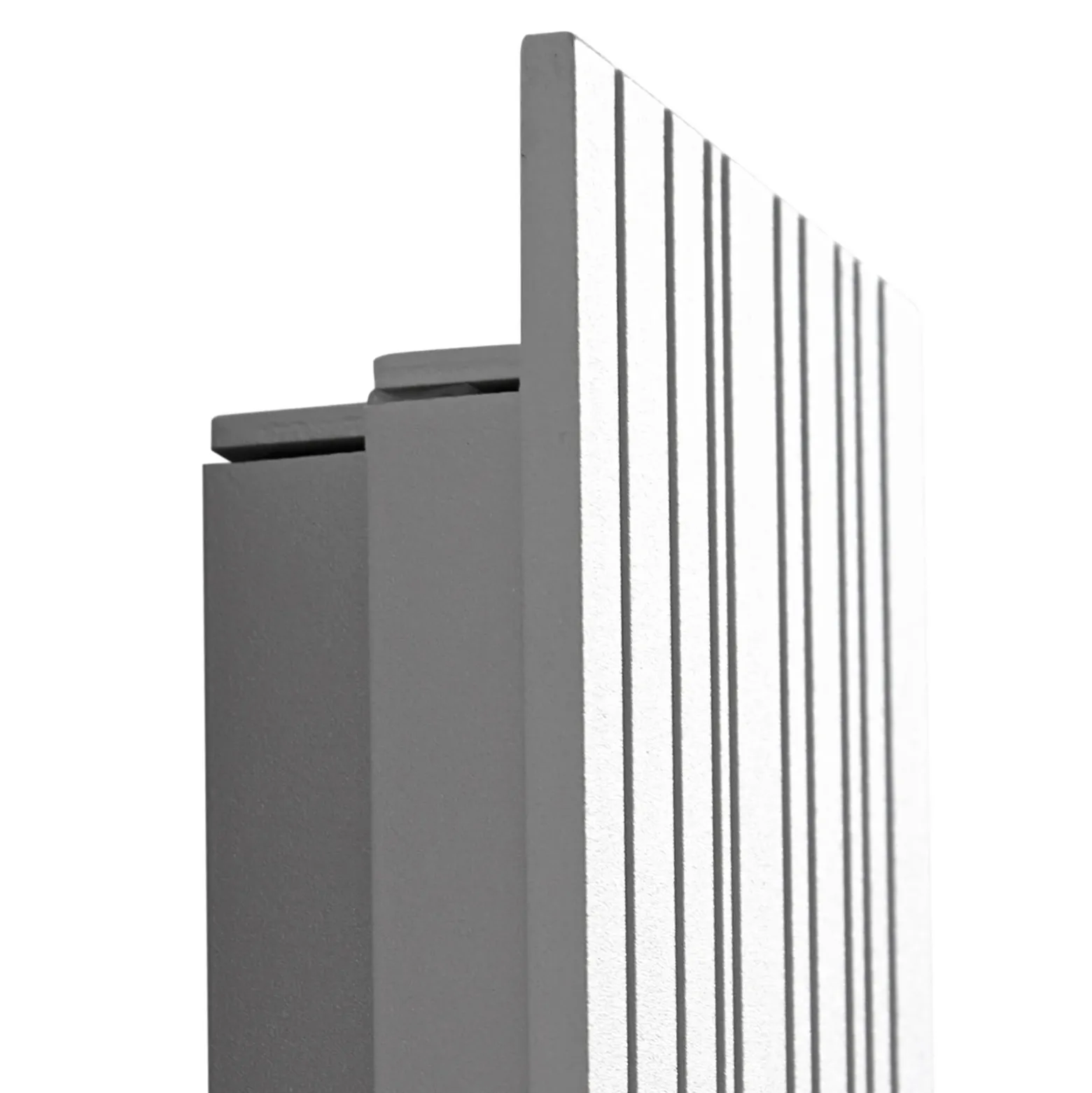 Aplique LED para exterior Lucande Melira, 60 cm de largo, gris claro