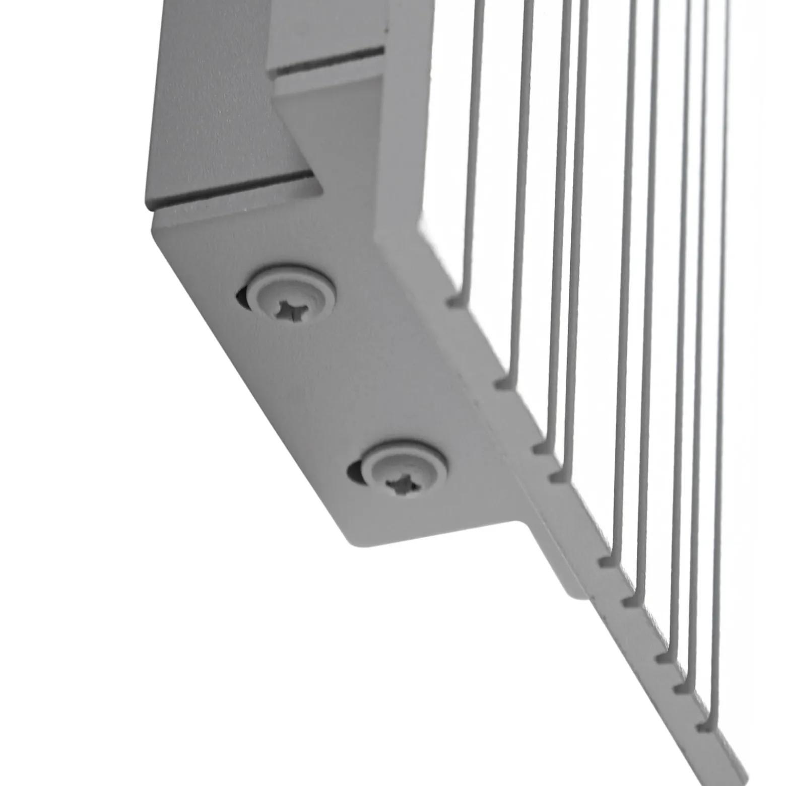 Aplique LED para exterior Lucande Melira, 60 cm de largo, gris claro