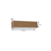 Aplique LED para exterior Lucande Lengo, 25 cm, marrón, down, 3000 K