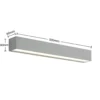 Aplique LED para exterior Lucande Lengo, 50 cm, plateada, luz hacia arriba y