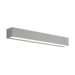 Aplique LED para exterior Lucande Lengo, 50 cm, plateada, luz hacia arriba y