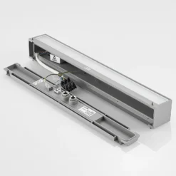 Aplique LED para exterior Lucande Lengo, 50 cm, plateada, luz hacia arriba y