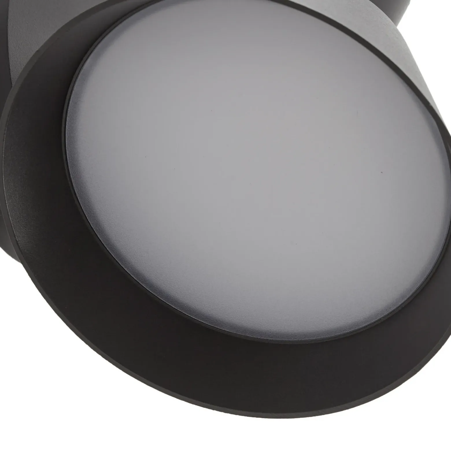 Aplique LED para exterior Lucande Tabena, negro mate, IP44, CCT
