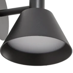 Aplique LED para exterior Lucande Tabena, negro mate, IP44, CCT