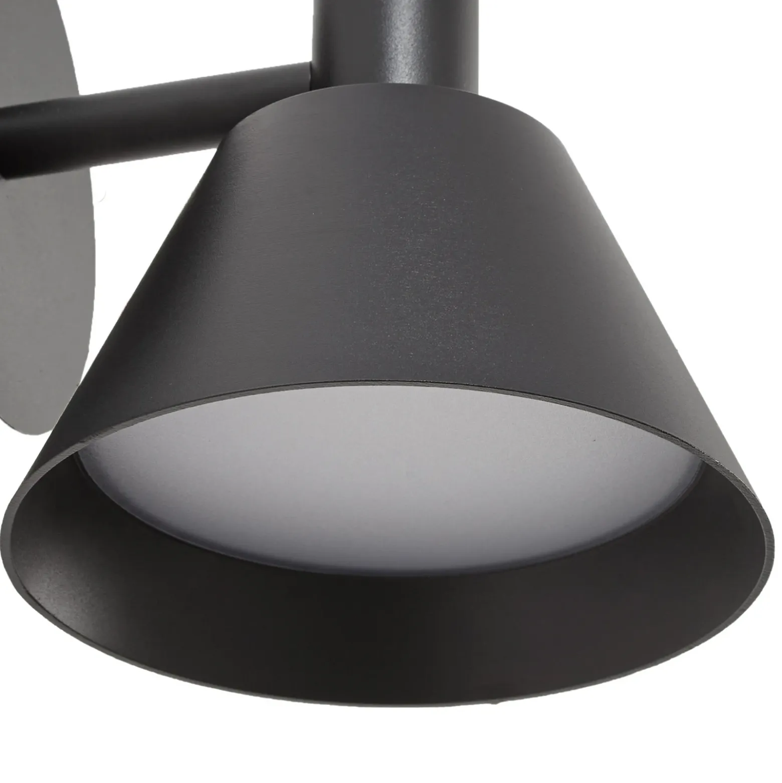 Aplique LED para exterior Lucande Tabena, negro mate, IP44, CCT