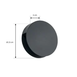 Aplique LED para exterior Lucande Advero, color antracita, con número de casa