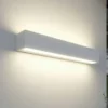 Aplique LED para exterior Lucande Lengo, 50 cm, blanca, luz hacia arriba/abajo,