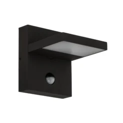 Aplique LED para exterior Lucande Silvan, color antracita, con sensor, IP54