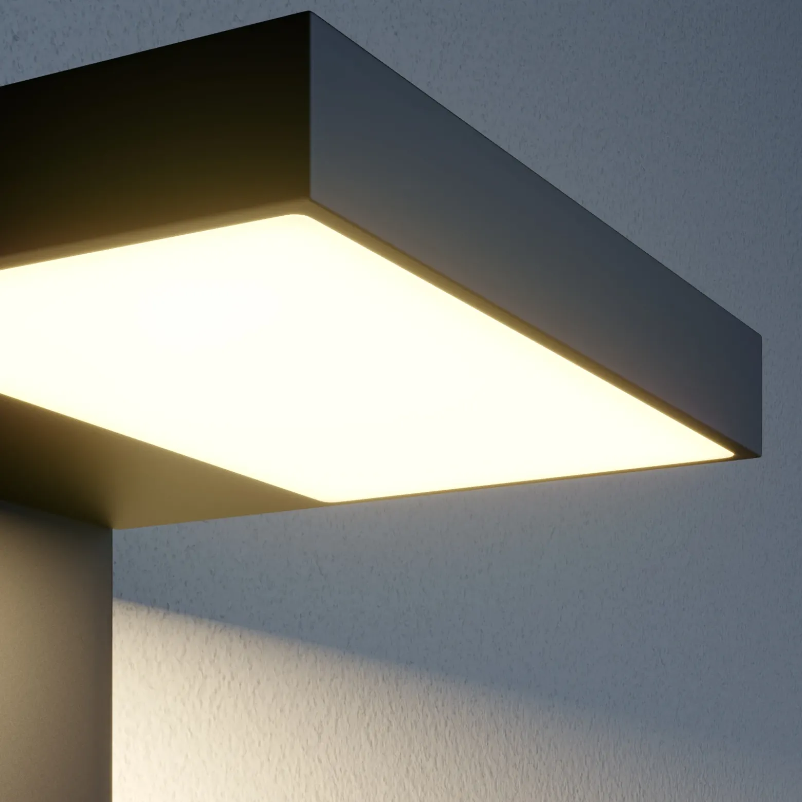 Aplique LED para exterior Lucande Silvan, color antracita, con sensor, IP54