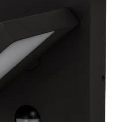 Aplique LED para exterior Lucande Silvan, color antracita, con sensor, IP54