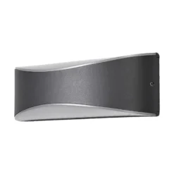 Aplique LED para exterior Lucande «Akira», color antracita, 23 cm de ancho