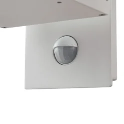 Aplique LED para exterior Lucande «Ferdinand», blanca, con sensor, 38 cm