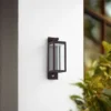 Aplique LED para exterior Lucande «Ferdinand», color óxido, con sensor, IP54
