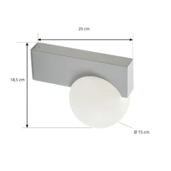 Aplique LED para exterior Lucande Vijon, gris claro, CCT, IP44