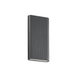 Aplique LED para exterior Lucande Raija, color antracita, altura 40 cm, CCT