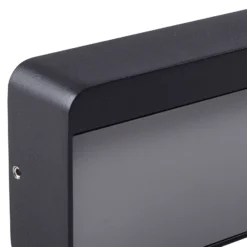 Aplique LED para exterior Lucande Tiburia, negro, aluminio