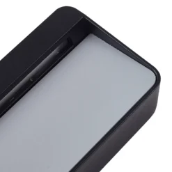 Aplique LED para exterior Lucande Tiburia, negro, aluminio