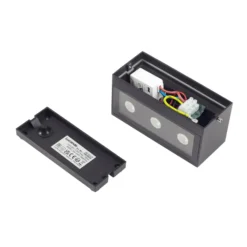 Aplique LED para exterior Lucande Selim, longitud 15,3 cm, negro
