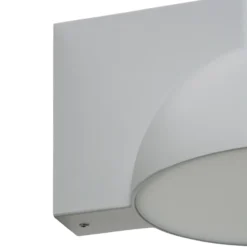 Aplique LED para exterior Lucande Velira, gris claro, metal, IP54