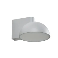 Aplique LED para exterior Lucande Velira, gris claro, metal, IP54