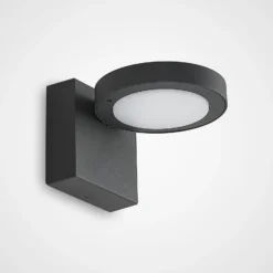 Aplique LED para exterior Lucande Belna, metal, IP65, antracita