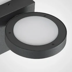 Aplique LED para exterior Lucande Belna, metal, IP65, antracita