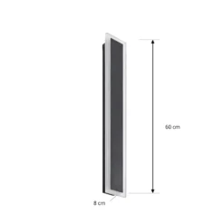 Aplique LED para exterior Lucande Ilora, negra, 60 cm, CCT, IP65