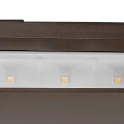 Aplique LED para exterior Lucande Jarte, 20 cm, marrón, IP65