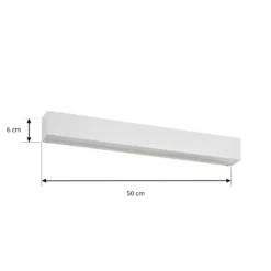 Aplique LED para exterior Lucande Lengo, 50 cm, blanca, luz hacia abajo, 3000 K