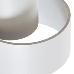 Aplique LED para exterior Lucande Elune, gris claro, IP44, luz hacia