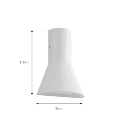 Aplique LED para exterior Lucande Zephy, luz hacia arriba/abajo, gris claro,