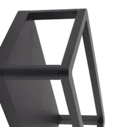 Aplique LED para exterior Lucande Thorvid, altura 26 cm, negro