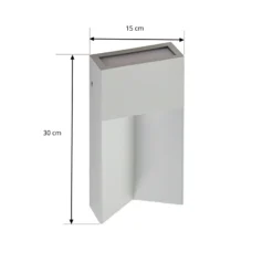 Aplique LED para exterior Lucande Kaholo, gris claro, CCT, IP44