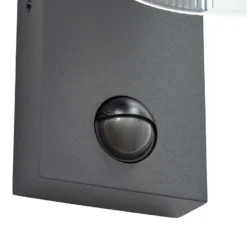 Aplique LED para exterior Lucande Beelia Sensor antracita estriada
