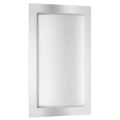 Aplique LED para exterior Luis, cristal, acero inoxidable