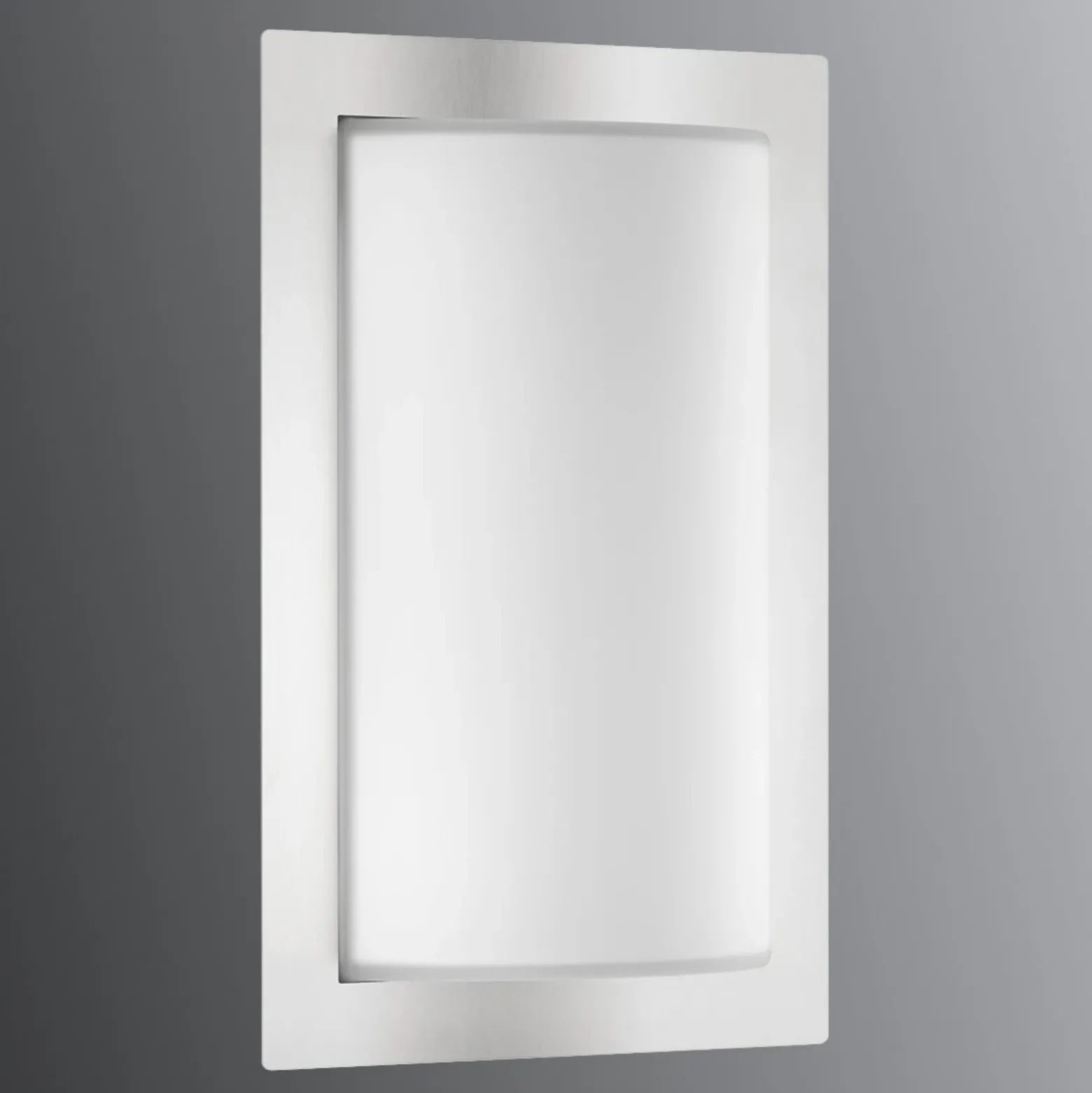 Aplique LED para exterior Luis, cristal, acero inoxidable